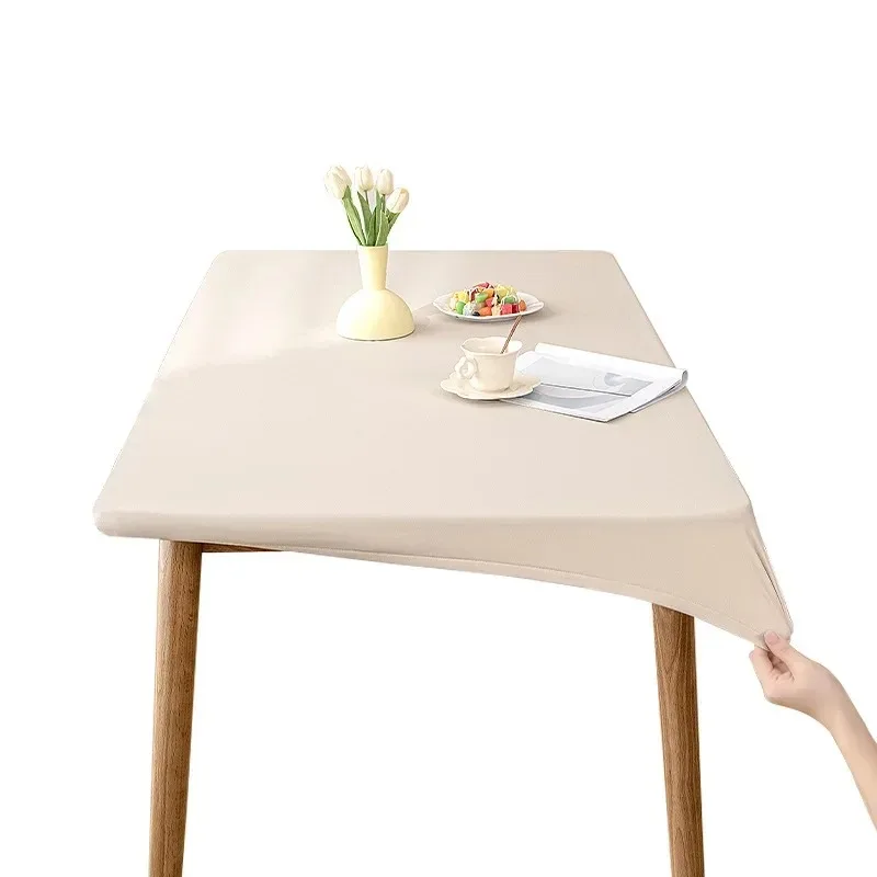 1 Pc Solid colour full package tablecloth waterproof oilproof washable tablecloth tea table cloth table cover desk mat