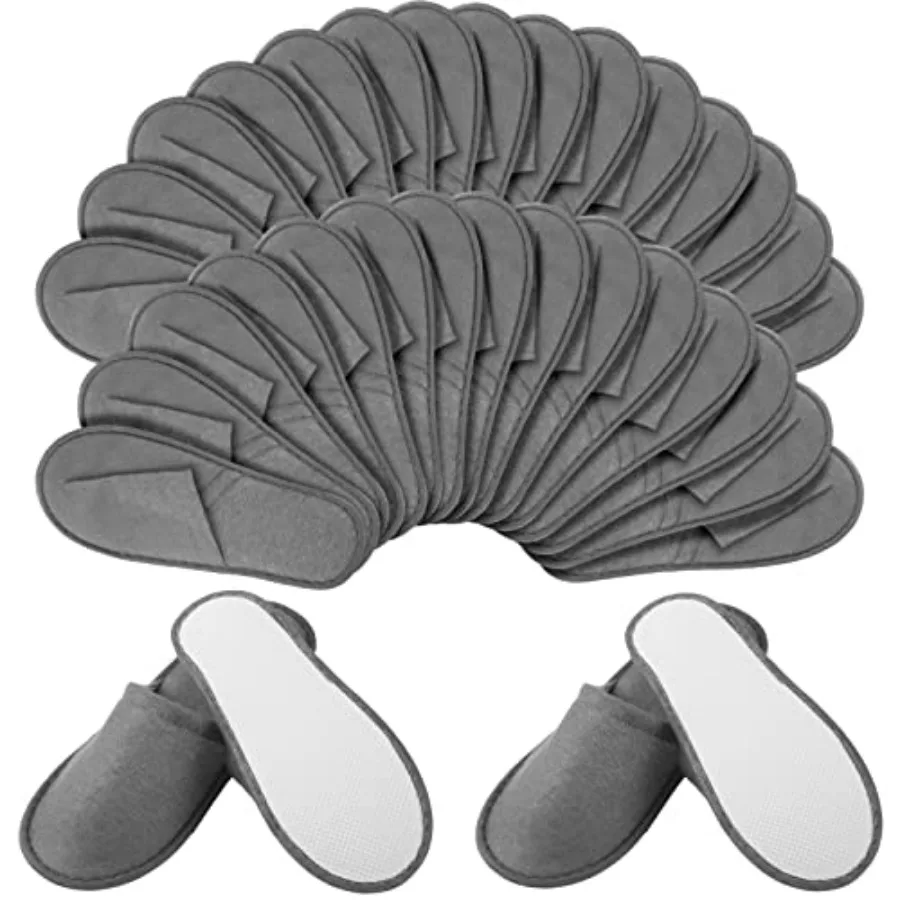 

Geyoga 30 Pairs Disposable Spa Slippers for Guest Non Slip House Hotel Closed Toe Indoor Slipper for Men Women Home Wedding Tra