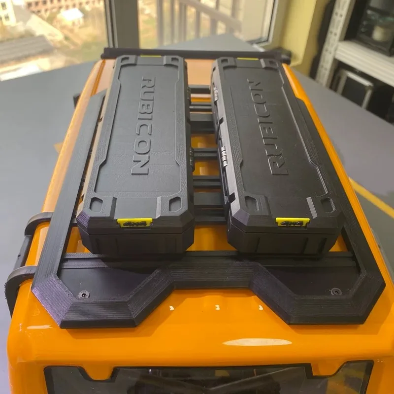 Scale Roof Toolbox with Rack for 1/7 1/8 1/10 RC Crawler Fit for Rlaarlo MK07/JK07/CK5811/KM5/KM6/TANK300 RC Car Upgrade