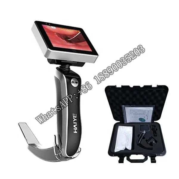 CE certificated Disposable blade white bright LED illuminate adjustable camera video laryngoscope