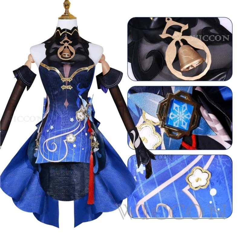 2024 Ganyu Cosplay Genshin Impact Cosplay Kostuum Pruik Jurk Schemering Bloesem Huid Halloween Anime Cosplay Party Fancy Vrouwen Pak