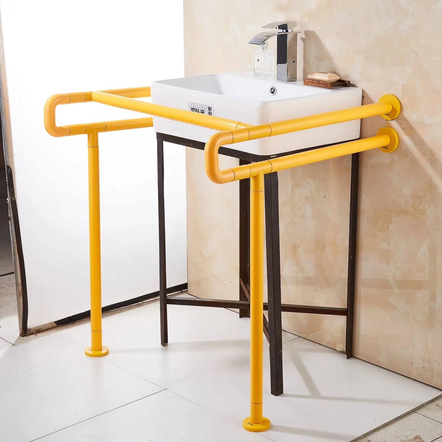 المرحاض المعاقين انتزاع القضبان سلامة الحمام درابزين مسند الذراع انتزاع السكك الحديدية للمعاقين Abs النايلون لكبار السن للطي #2