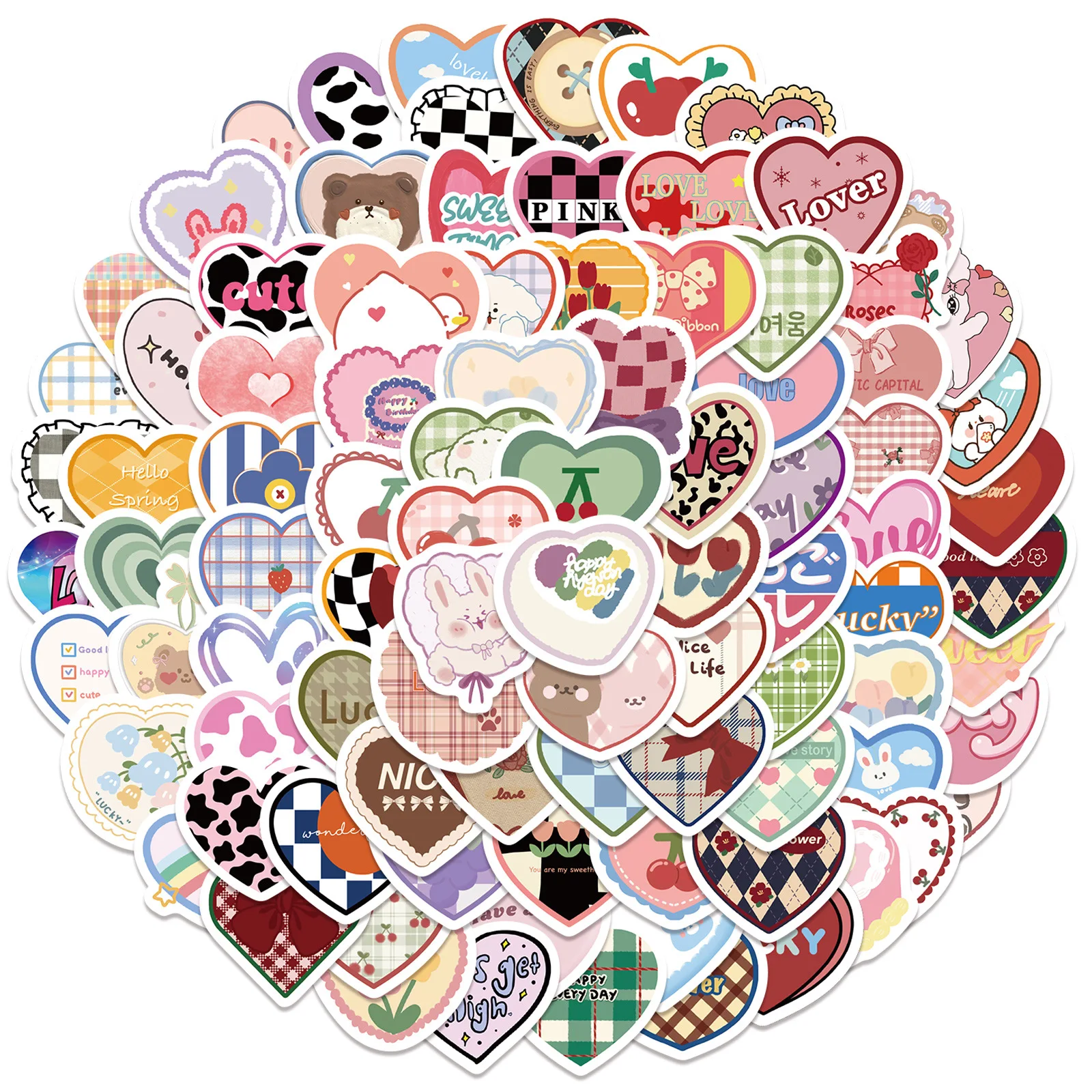 20/50/100Pcs Leuke Koreaanse Stijl Liefde Stickers Graffiti Decals Voor Telefoon Notebook Watercup Laptop Waterdichte Sticker voor Kids Gift