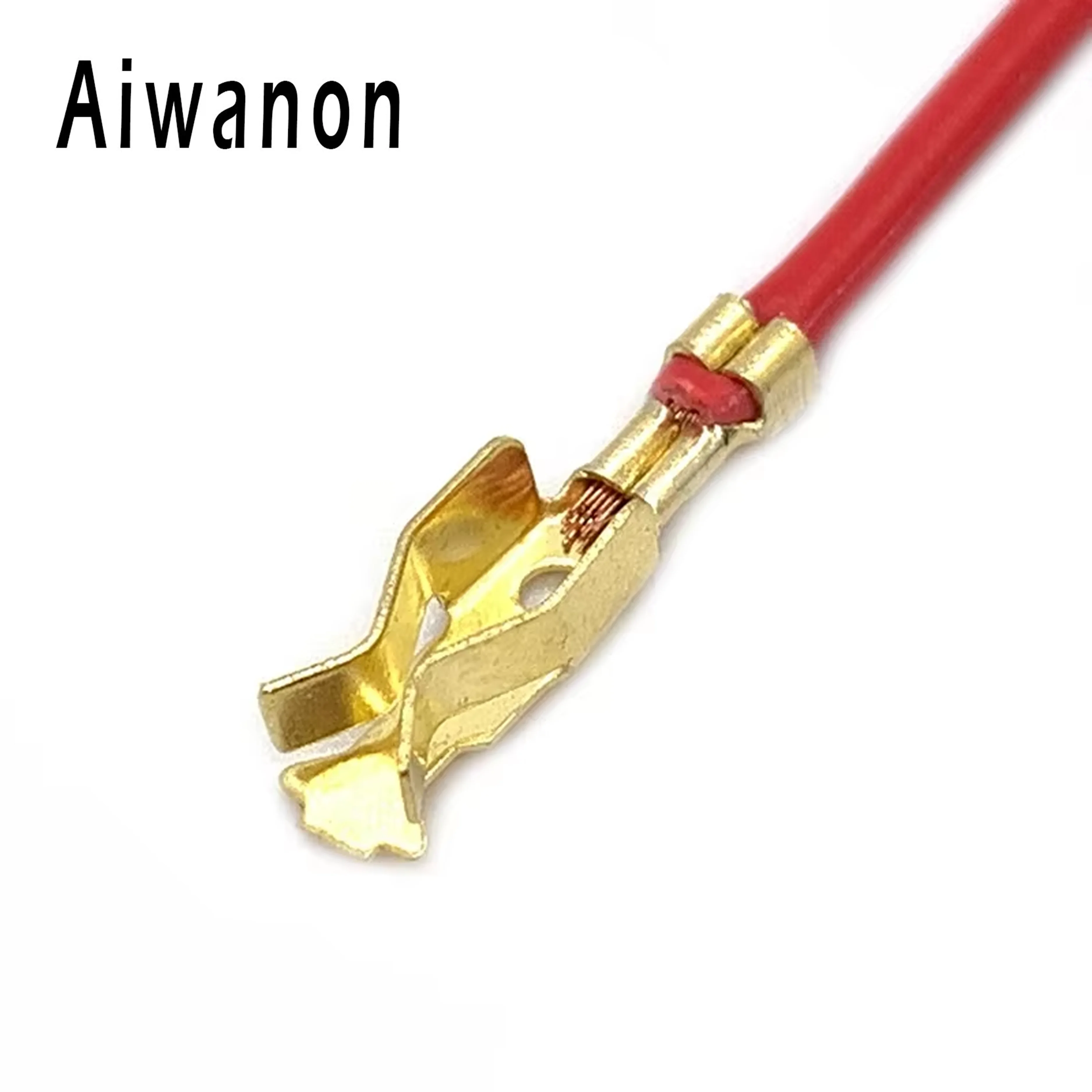 

10 Pcs Automobile Crimping Terminal Wiring Harness Connector Copper Splice Pin Contact Lamp Holder With Cable DJD028-2