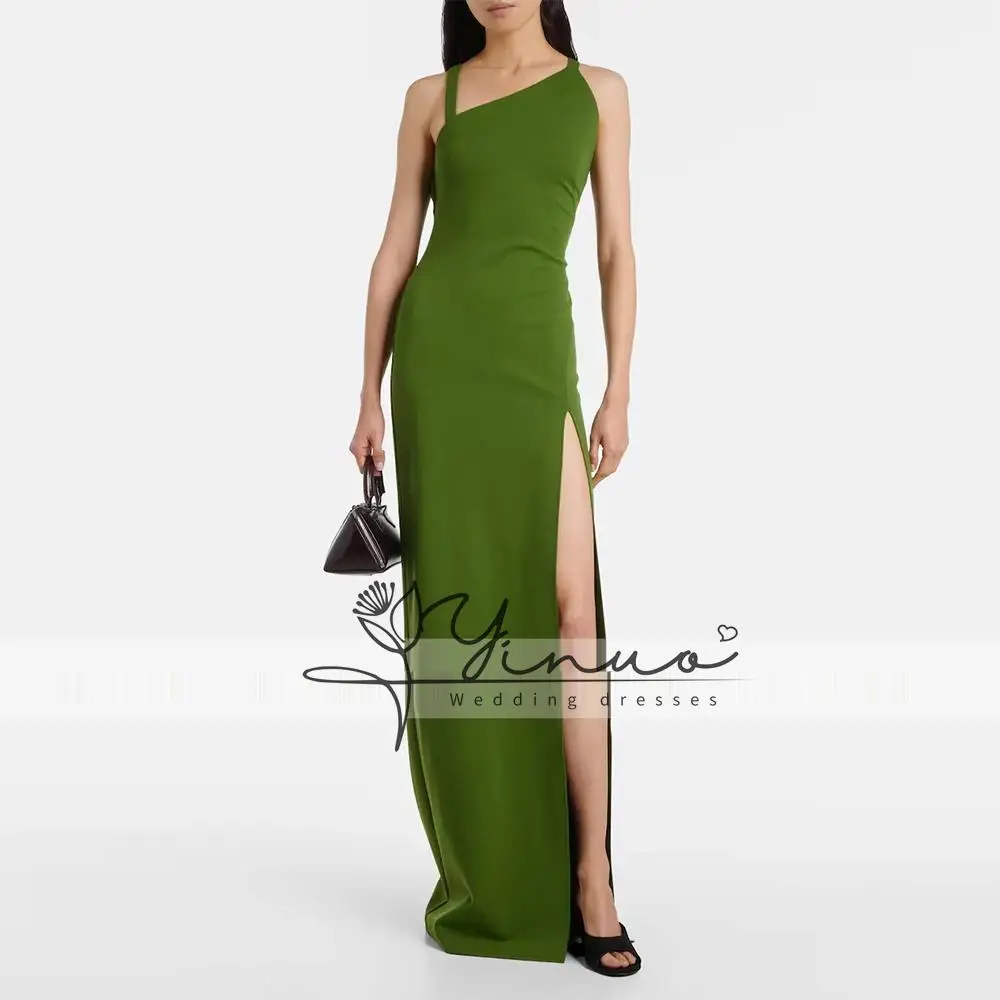 Customized Women's Evening Gown For Wedding Sheath Formal Party Dress Floor Length Prom Dress Sleeveless Saudi Dress
