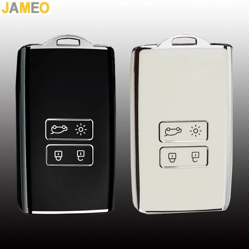 Silver Edge Car Key Cover Case Fob For Renault Captur Megane Talisman Espace Clio Zoe Koleos Scenic 4 Arkana Dacia Sandero Card