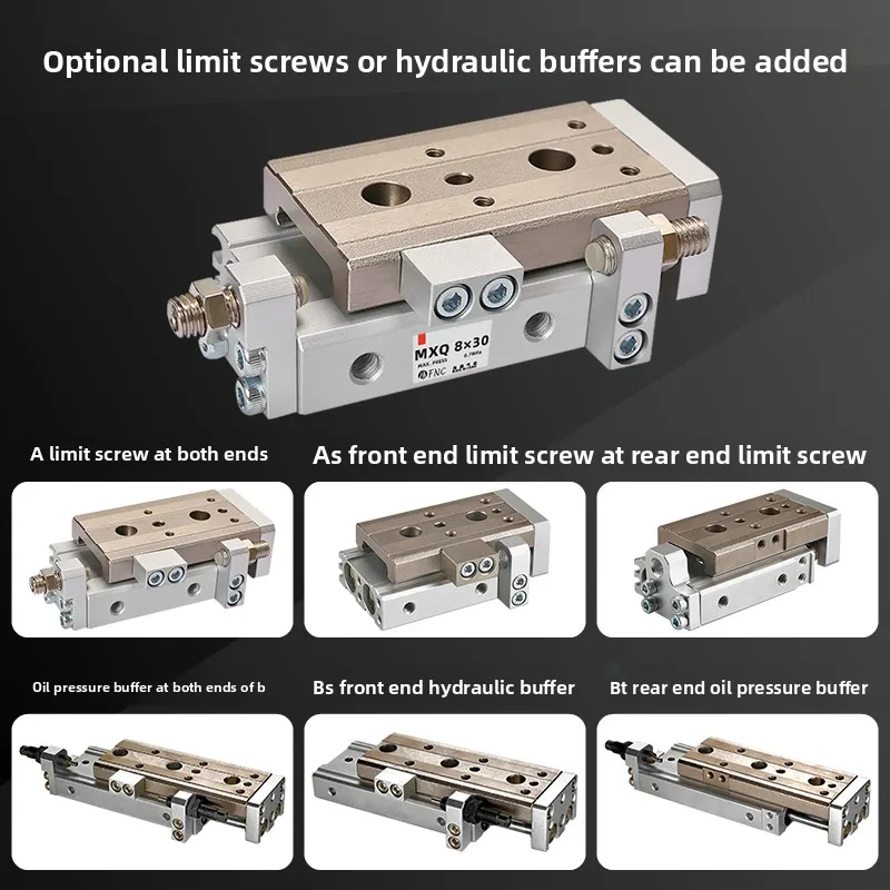 

Pneumatic Rail Slide Cylinder MXQ 6/8/12/16/20/25 - 10/50/75 MXQ Slide Rail HLQ