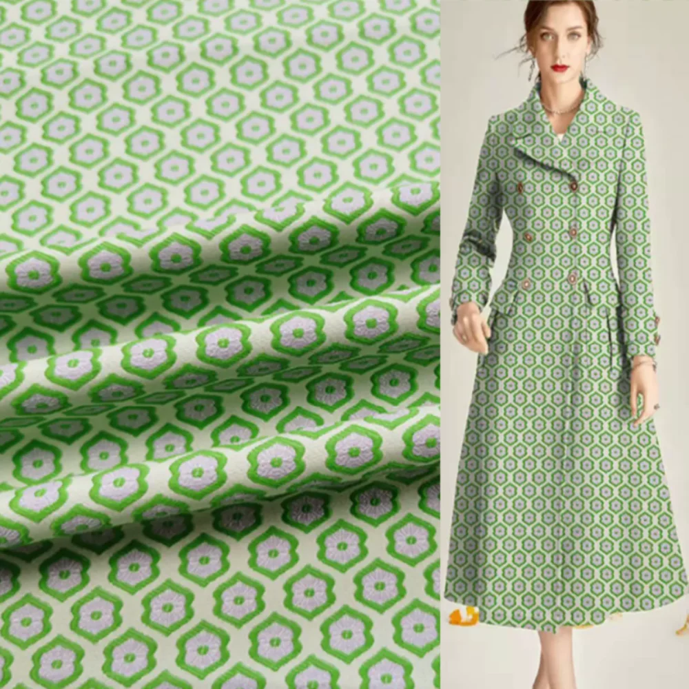 

Jacquard Fabric Spring Autumn Dark Pattern Dress Suit Trench Coat Fashion Design Diy Sewing Fabrics Embroidered Wholesale Cloth