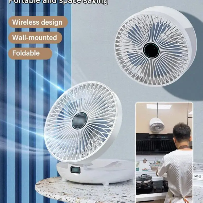 Household Dual Use Kitchen Fan Small Fan USB Charging Home Dormitory Silent Big Wind Desktop Mini Portable Electric Fans