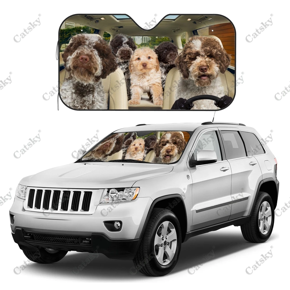 

Автомобильный солнцезащитный козырек Lagotto, автомобильный декор, подарок для любителей собак, солнцезащитный козырек для ветрового стекла автомобиля, солнцезащитный козырек, складной отражатель УФ-лучей