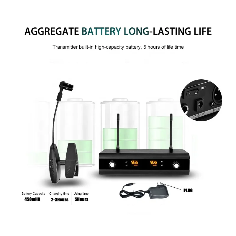TLF Xtuga KX-522 UHF Aluminium Doos Verpakking Viool Saxofoon Microfoon Draadloze Instrument Microfoon voor Orkestinstrumenten