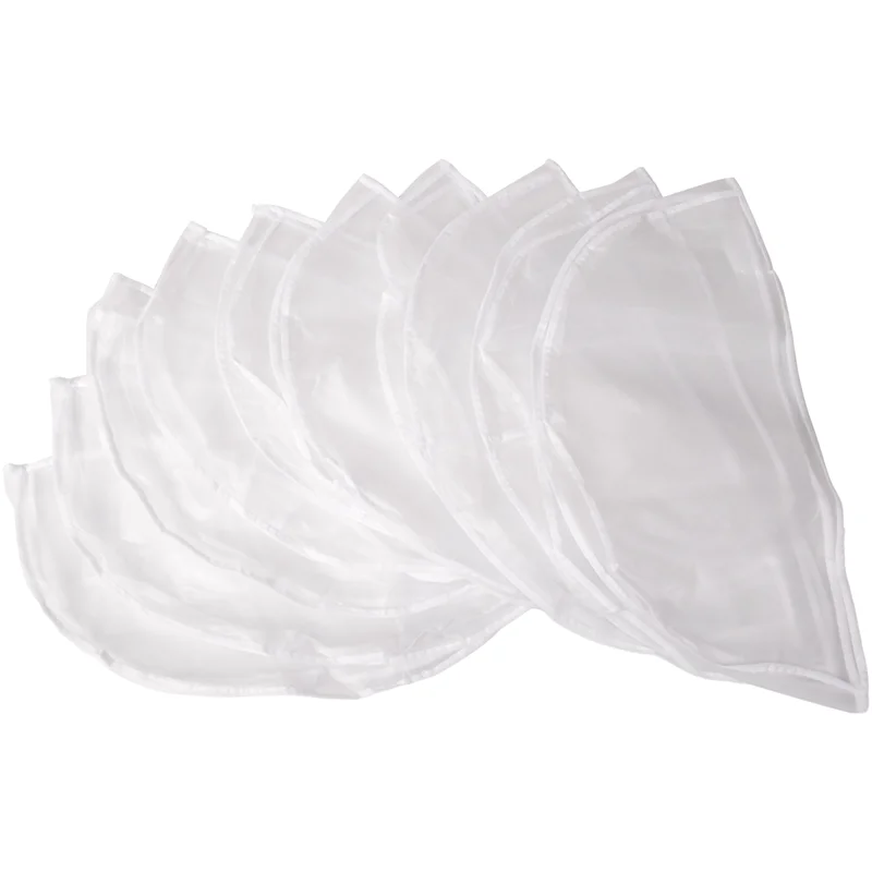 Excelentes bolsas para ropa de 10 piezas, cuello blanco con cubierta para el hombro, fundas para trajes, protección transparente contra el polvo