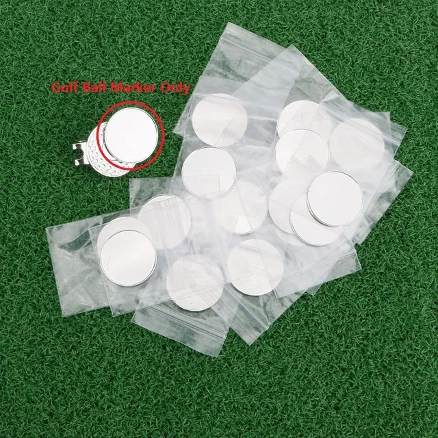 10Pcs 25mm Metalowy klips do czapki golfowej Klipsy do czapki z daszkiem Magnes Markery do piłek golfowych Putting Green Akcesoria do gry w golfa Pomoc treningowa