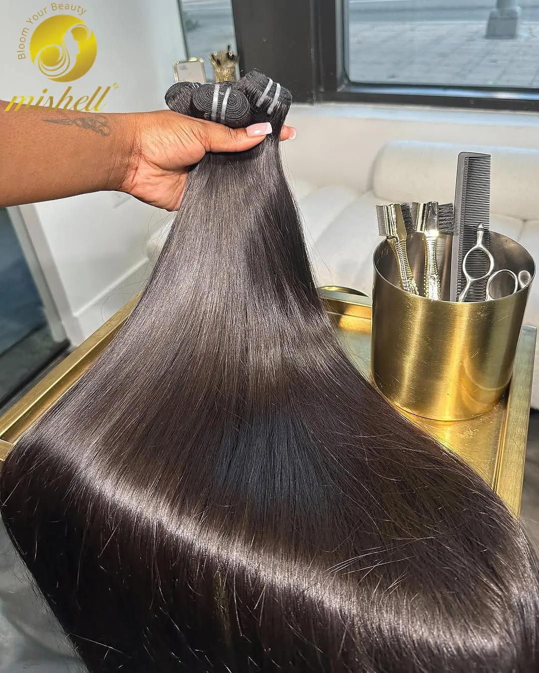 16a כפול צבוע ויאטנמית ישר לבן צמות 24 26 אינץ '100% בתולה לא מעובדים בהרחבות שיער בתולה