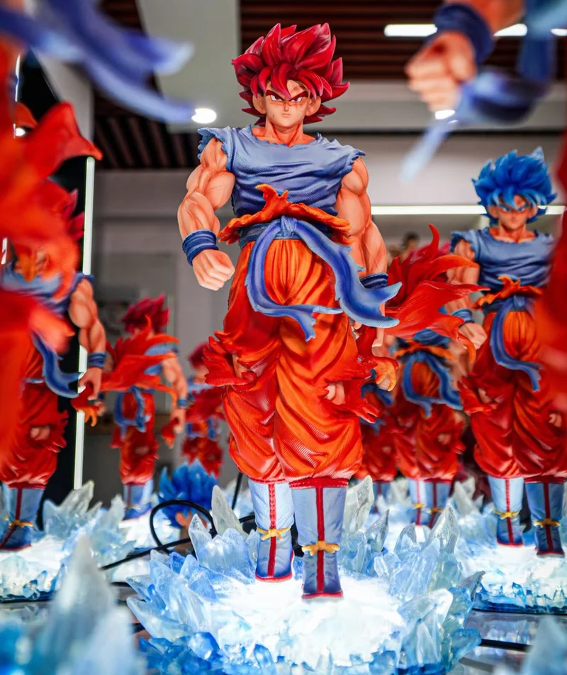 

Dragon Ball Z Son Goku ‌Figure Replace Head Led Base Super Saiyan Goku Figures Gk Statue Collection Model Toy Gifts