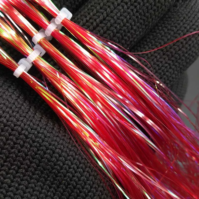 lunker tinsel fly fishing assist hooks shining line diy tieing flies - view 5