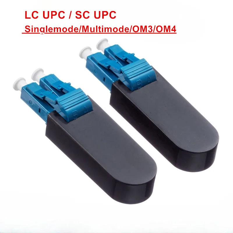 Fiber Loop Back Optical Adapter, SC/UPC LC/UPC, Single Mode, SM MM, OM3, OM4, Double SC Optical Fiber Connector, 5Pcs