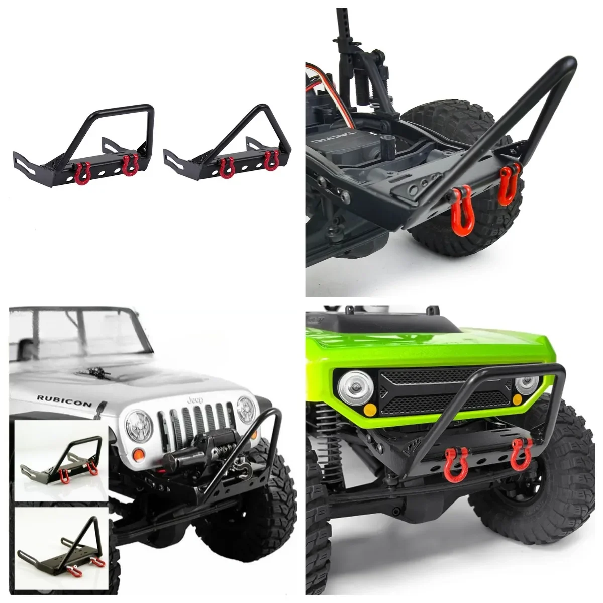 Pare-chocs avant de voiture sur chenilles en métal, pour 1/10 RC chenille axiale SCX10 Trxs TRX4 D90 D110 CC01, pièces de mise à niveau