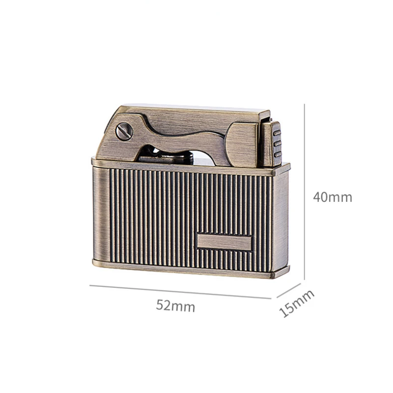 Jobon Gasoline Lighter Press Auto Ignition Metal Windproof Vintage Retro Cigarette Men Smoking Gift Gadgets