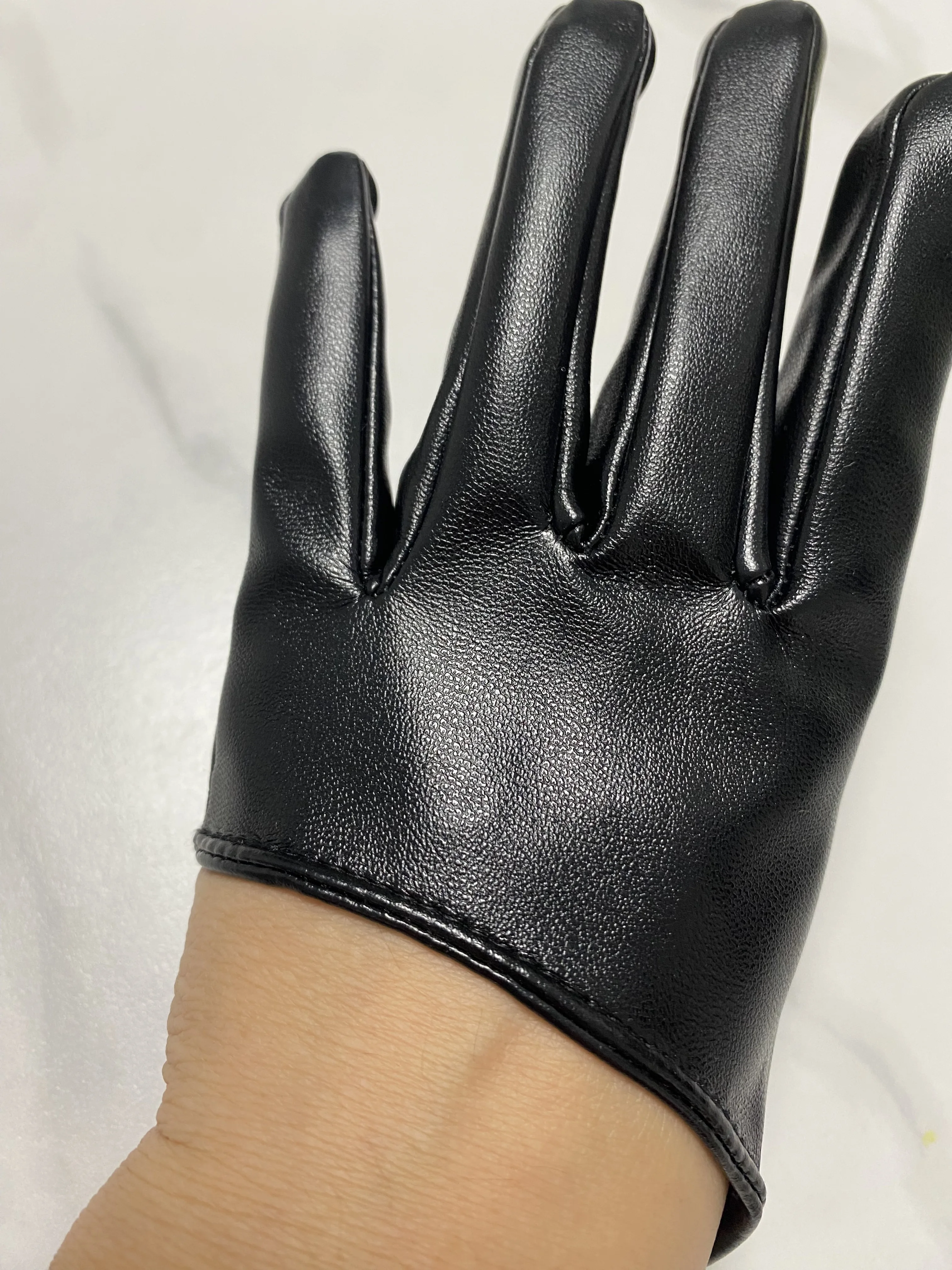 Männer Frauen kurzes Design Pu Leder halbe Palme Motorrad handschuhe männlich weiblich Leistung Tanz handschuhe r982