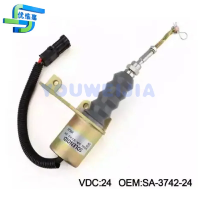 shut off solenoild valve Shutdown solenoid kits for RSV governor 24V 3974947   Z 3900107   SA-3742-24 1751ES for left-hand mount