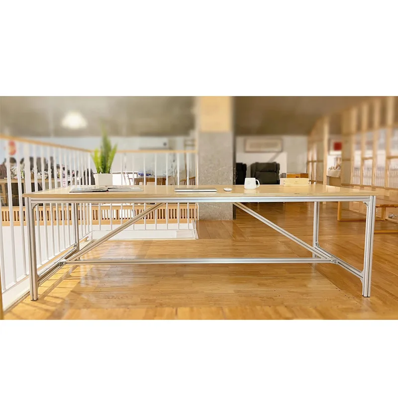 Ocean plate dining table Minimal rectangular conference table Workbench Simple strip table Creative desk