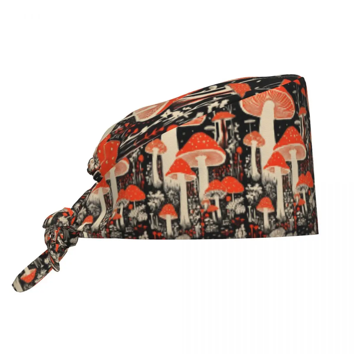 Gorro quirúrgico de enfermería médica Hospita con setas de bosque coloridas, gorros de trabajo para enfermería y cuidado de mascotas, gorros exfoliantes de estilo Unisex