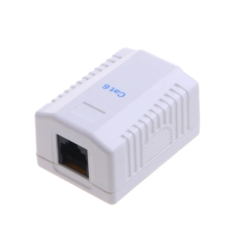 Cat6 RJ45 8P8C Connector UTP Unshielded Single Port Desktop Mount Box CAT6 Module Information Socket