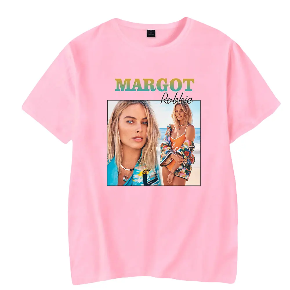 

2026 Margot Robbie Tshirt Unisex Crewneck Short Sleeve Women Men T-shirt Casual Style Youthful Star Fashion Clothes