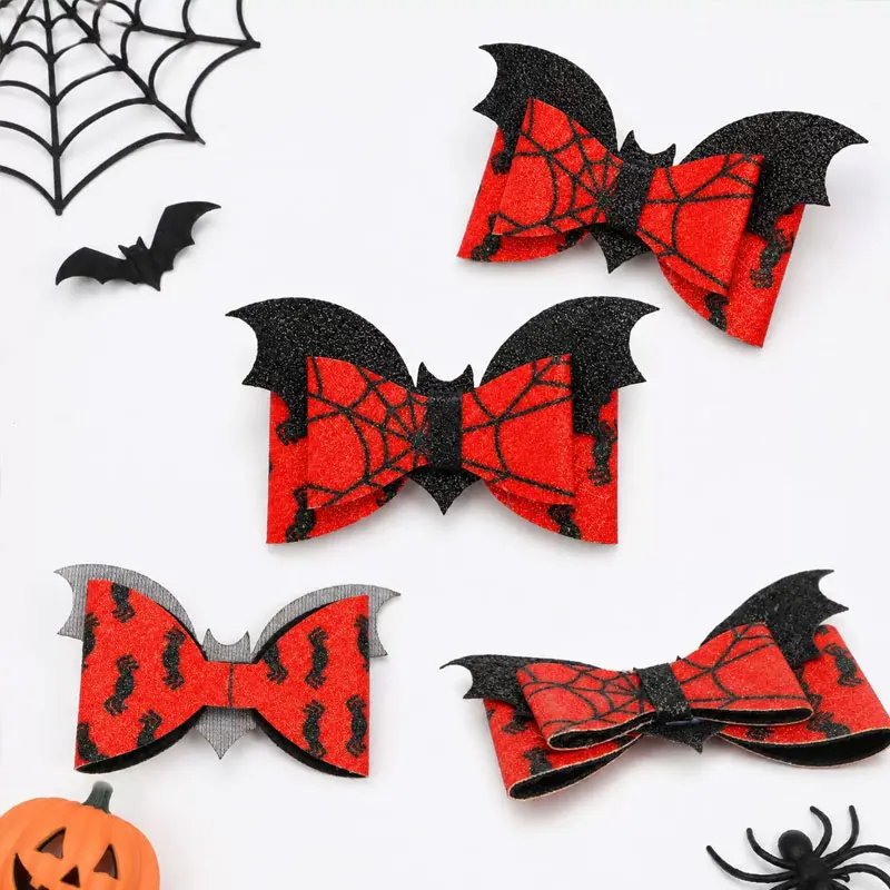 50 Stück Halloween Schmetterlings-Schleifen-Applikationen DIY Haarspangen-Zubehör Party-Dekoration – Detail 1