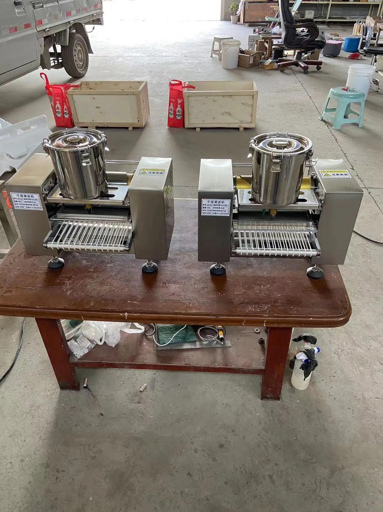 Automatic Commercial Use Thousand Layer Pancake Mini Mille Crepe Cake Machine Mango Durian Spring Roll Skin Crepes Making Maker