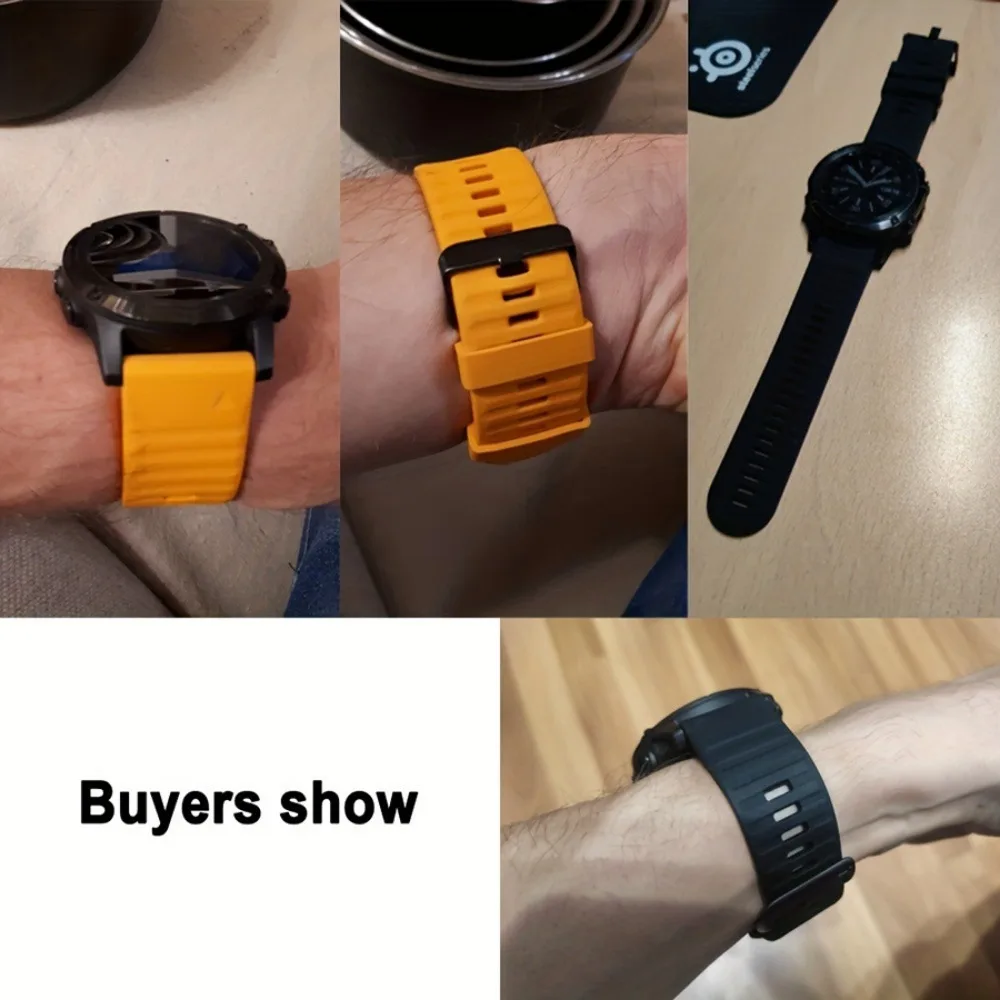 26mm 22mm Silicone Strap For Garmin Fenix 7X 7 Pro Solar/6X 6 Sapphire 5 5X Plus 3 3HR/Epix HR Venu SQ 2 3 QuickFit Watch Band view 5