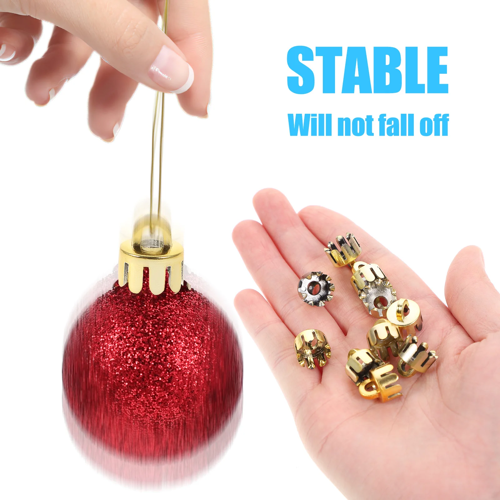 

10Pcs Creative Ball Caps DIY Ornament Pendant Props for Christmas Decorations Sale Ball Pendant End Caps Balls Charms