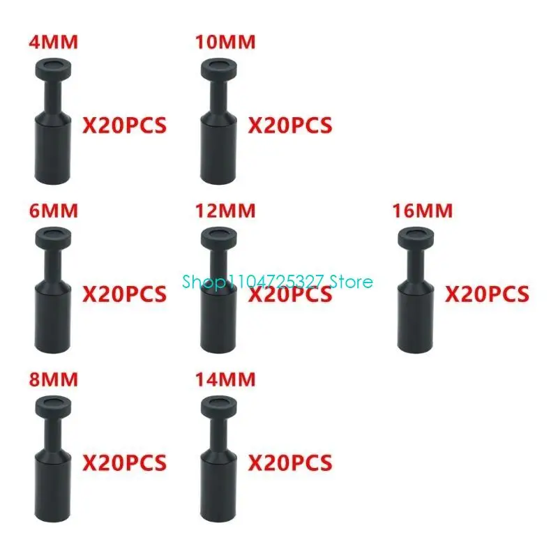D8KF Leakproof Air Hose Plug With Anti Leakage Function Corrosion Resistant Plastic For Pneumatic Equipment Installation 20pc