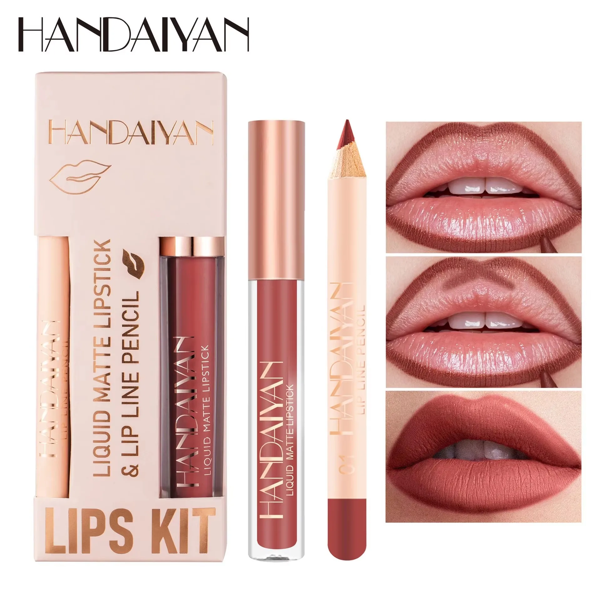 12 Color Liquid Lipstick Long-lasting Waterproof Lip Liner Set Moisturizing Non-stick Cup Lipliner Pen Lip Makeup Cosmetic.