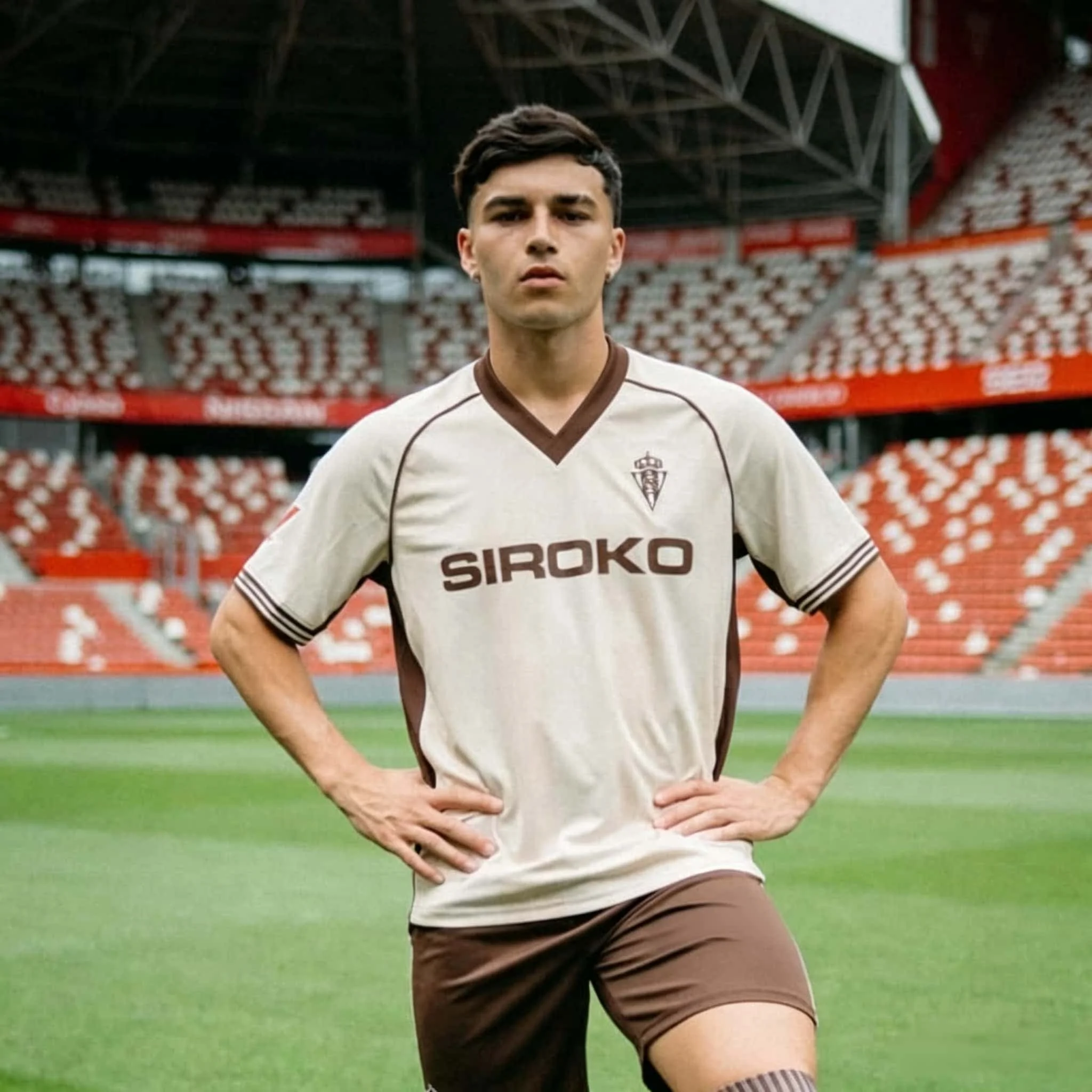 2026 Neue Real Sporting De Gijón 26-27 Saison Heim- & Auswärtstrikots – Herren Kurzarm-Sport-T-Shirt (Familien-Set) – Detail 6