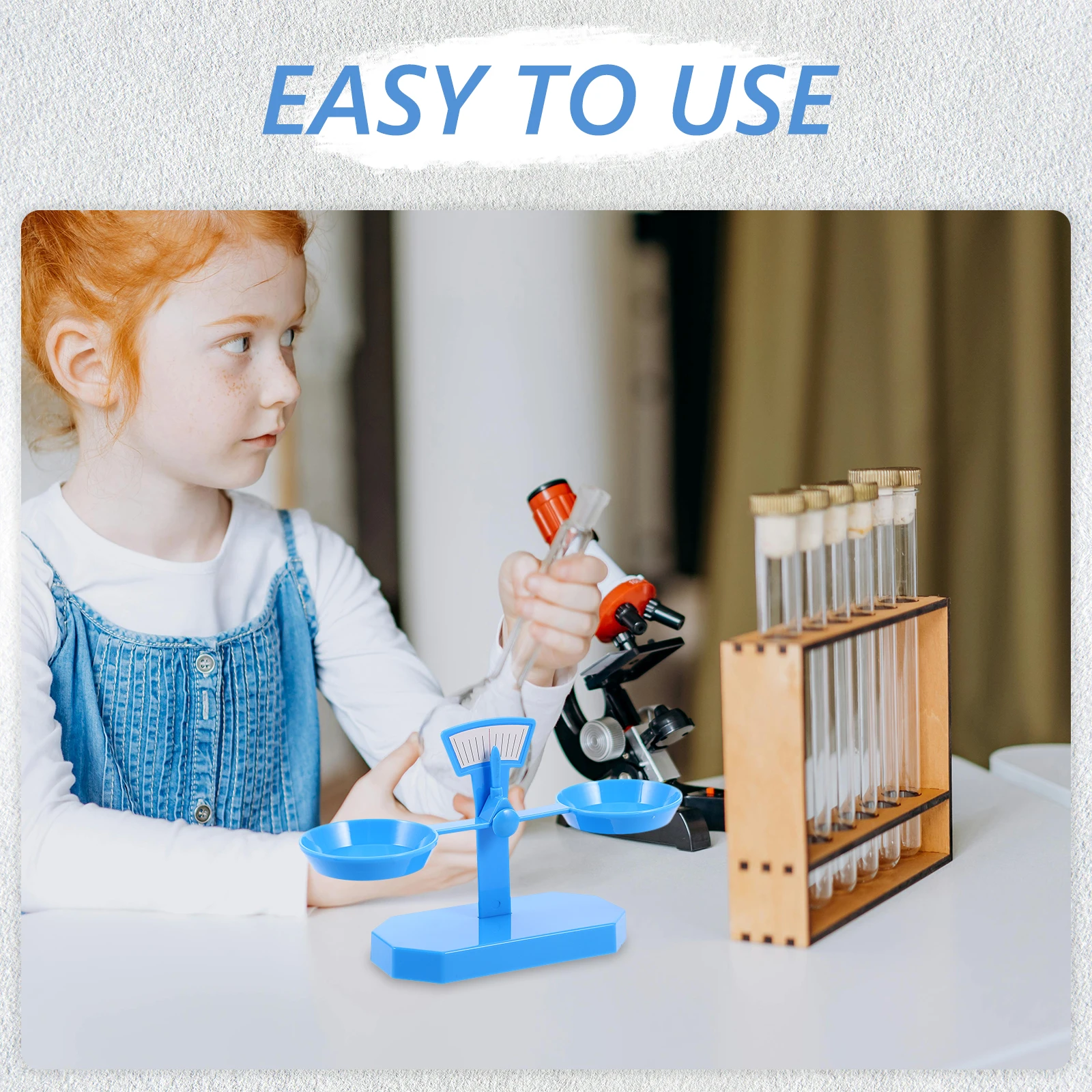 Small Experimental Lever Balance Toy Pan Math Game School Weight Scale for Kids Plastic Educational Learning Instrument