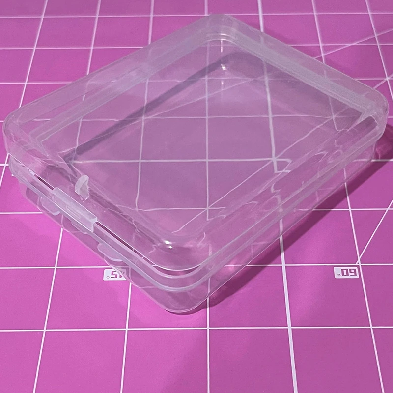 Transparent Plastic Storage Box Card Holder Film Storage Box Sticker Stationery Storage Box Square Clear Jewelry Storage Case