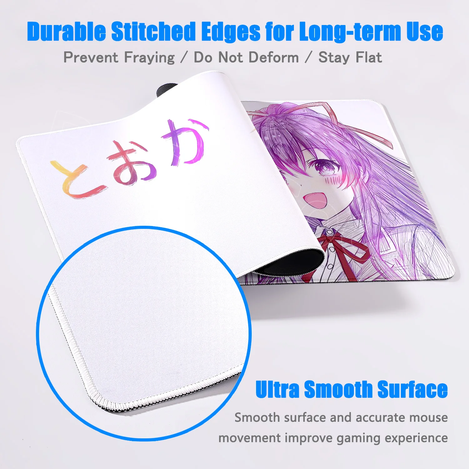 HD خط الرسم Tohka Yatogami أنيمي فتاة ماوس الوسادة تاريخ الألعاب الكبير لوحة الماوس الحية تصميم LockEdge لوحة مفاتيح الكمبيوتر حصيرة مكتبية