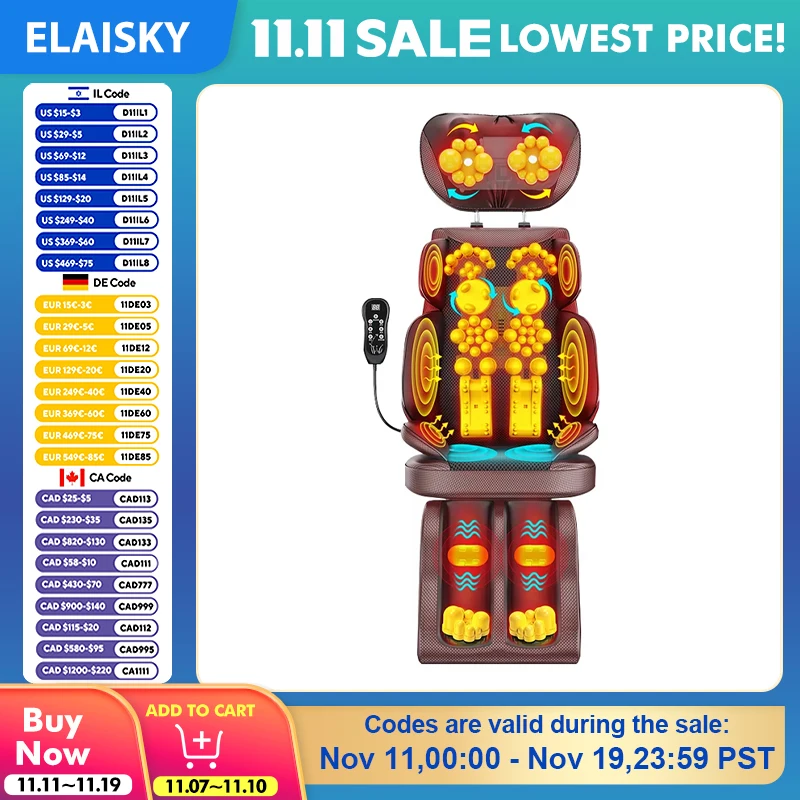 

Массажер для шейного позвонка, инструмент для шеи, талии, спины, плеч, многофункциональный вибрационный массажный стул для всего тела, подушка для разминания