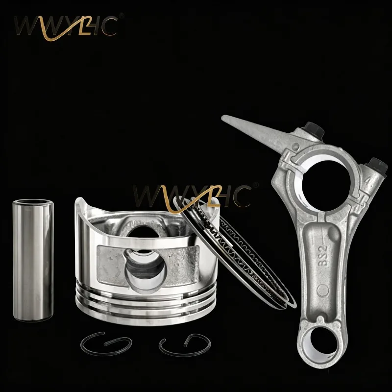 Complete Piston Connecting Rod Set Piston Ring Pin Clip Parts for 152F 154F 168F 170F 173F 177F 188F 190F 192F Engine