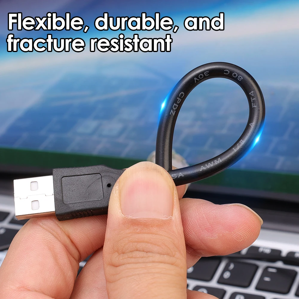 Dual USB A przedłużacz do transmisji danych Superspeed USB 2.0 przewód zasilający przedłużacza z męskiego na męskie do komputera z aparatem