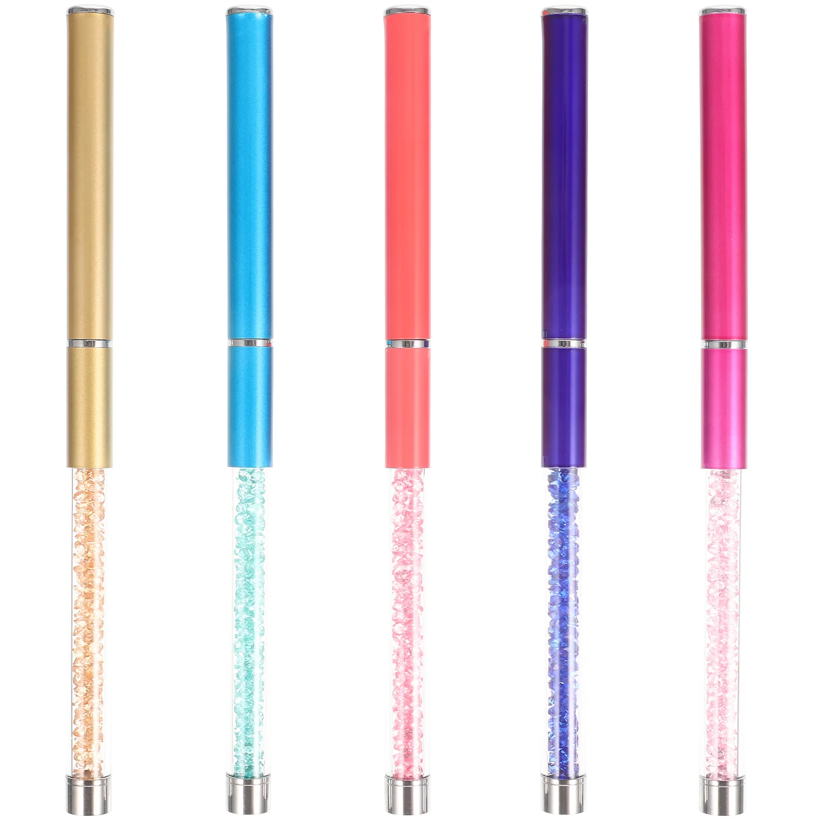 Kit de pinceles para delineador de uñas, agarre antideslizante Premium portátil para diseño de Arte de uñas, herramientas de pintura de manicura, suministros de bolígrafos decorativos, 5 uds.