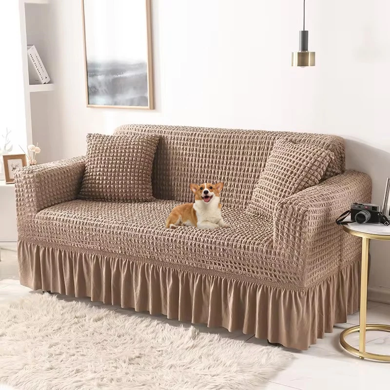 Fabric Skirt 2/3 Seater Sofa Cover 140-230cm Full Package Single Universal Elastic Sofa Slipcovers American Rustic Four Seasons