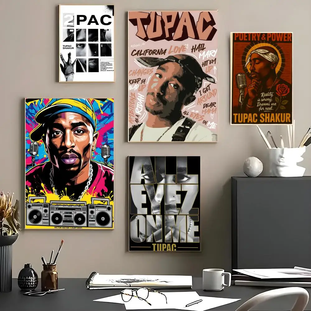 Music - P-Pacs (T-Tupacs S-Shakurs) Poster Canvas Wall Art Poster for Bedroom Living Room Home Decoration