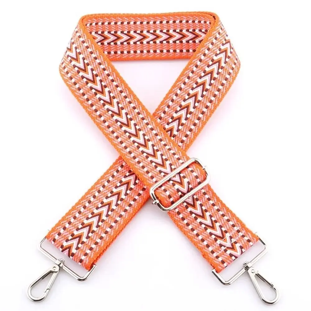 Polyester Bag Shoulder Strap 5cm Width Ethnic Pattern Crossbody Belt Jacquard Craft Adjustable Shoulder Handbag Belt