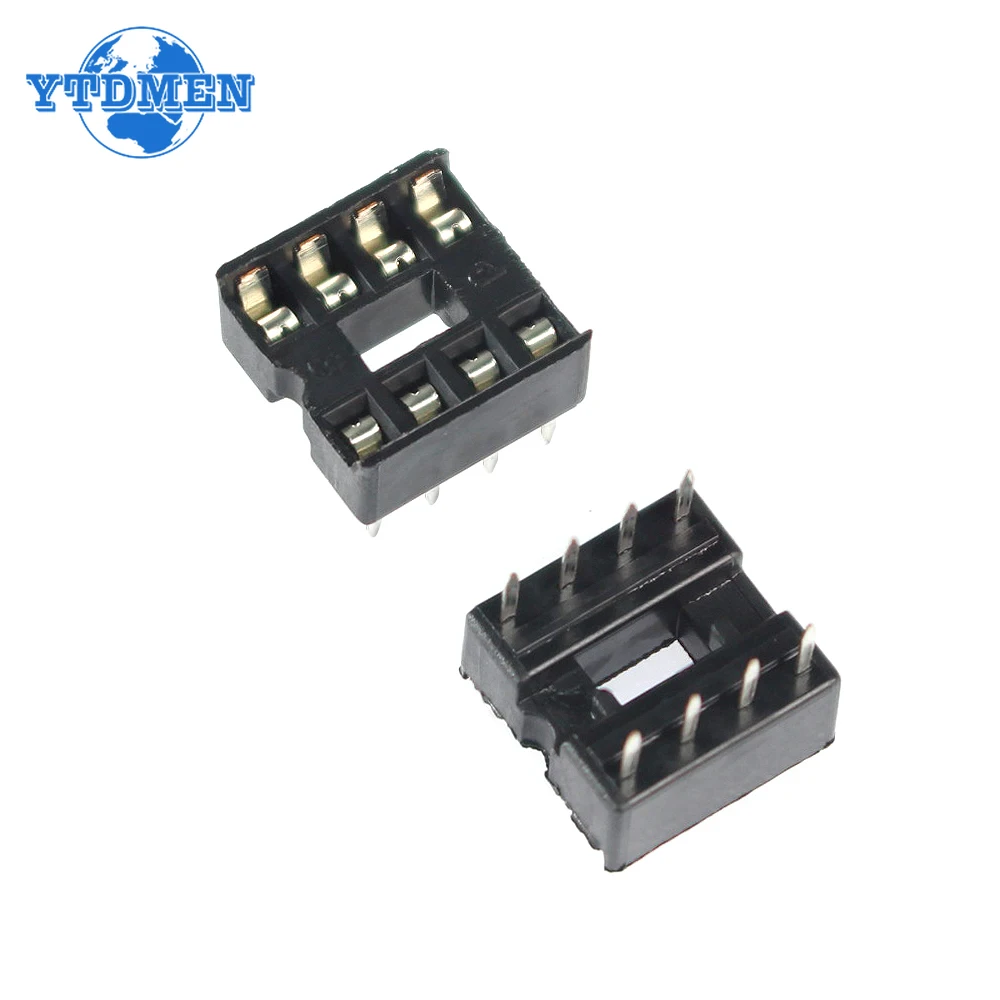 20개 NE555 NE555P IC 555 타이머 프로그래밍 발진기 칩 및 8핀 DIP 소켓 키트(각 10개)