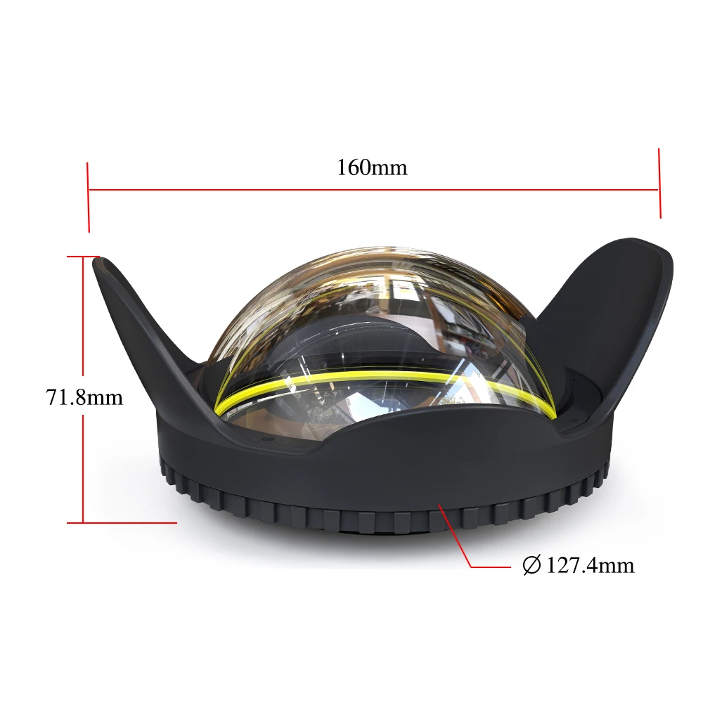 Optical Fisheye Lens Shade Antireflective Filter for All DSLR ILDC Camera Microspur 67mm Interface 0.7 Amplification Coefficient