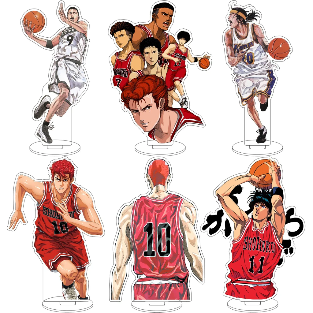 

16CM Anime Slam Dunk Sakuragi Hanamichi Rukawa Kaede Akagi Haruko Akagi Takenori Cos Acrylic Figure Stand Ornaments Gifts