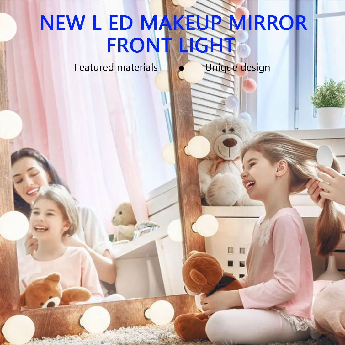 CSHOU170 Led Makeup Mirror Lamp Bulbs Decoration  6 10 14Bulbs Kit Bulb Hollywood Vanity Lights Touch Control for Dressing Table